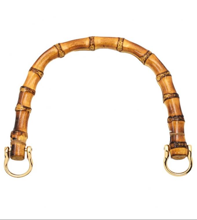 Maniglia di borsa di bambù rotonda e semirotonda con radice di bambù per borsa da mano da donna 3