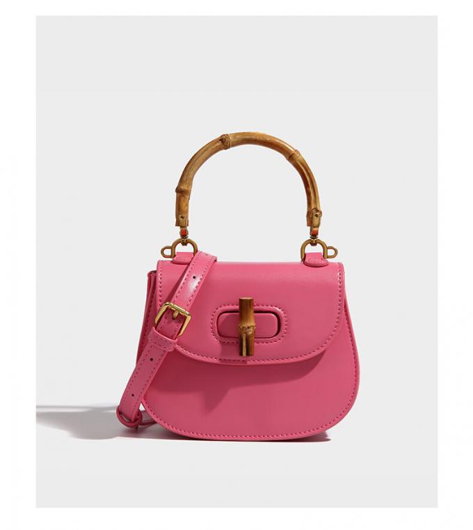 Maniglia di borsa di bambù rotonda e semirotonda con radice di bambù per borsa da mano da donna 2