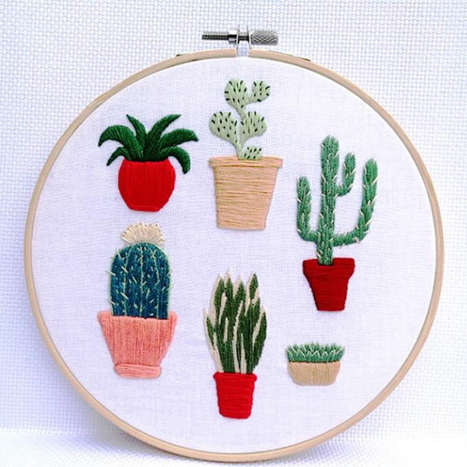 In all'ingrosso Bambù Circolo Croce Stitch Frame ricamo anelli Set 7