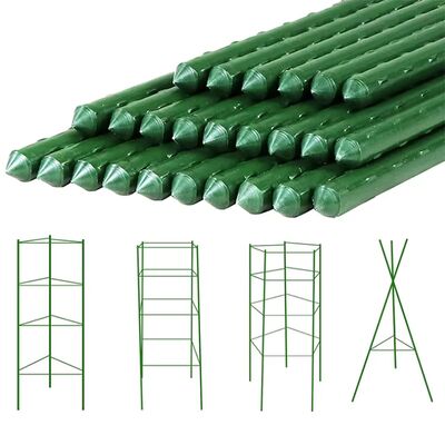 Colpi di metallo rivestiti di plastica Colpi di giardino verde per impianti di supporto per impianti di arrampicata