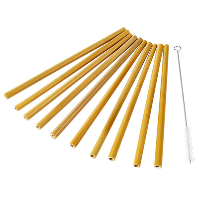 Paglie di bambù eliminabili 19cm di bambù naturali riutilizzabili per il cocktail del caffè