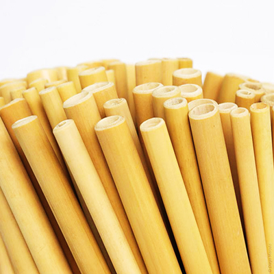 Paglie di bambù eliminabili 19cm di bambù naturali riutilizzabili per il cocktail del caffè