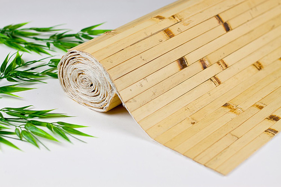 Carta da parati di bambù naturale 17mm d'incorniciatura di bambù fatto a mano tessuto indietro per la decorazione domestica