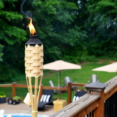 partito di bambù di Tiki Torches For Garden Lighting Luau della torcia fatta a mano di bambù naturale di 180cm