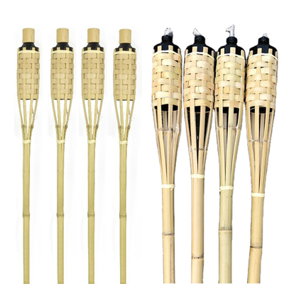 partito di bambù di Tiki Torches For Garden Lighting Luau della torcia fatta a mano di bambù naturale di 180cm