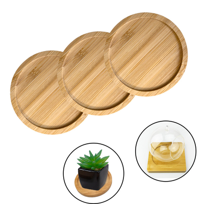 I sottobicchieri di bambù dello spazio in bianco rotondo di 6 pacchetti 9cm escludono i sottobicchieri domestici della tazza