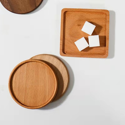 Sottobicchieri beventi in bianco della tazza di caffè dei sottobicchieri quadrati 9cm di legno di bambù della bevanda