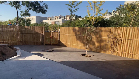 Recinzione di bambù decorativa 1.5x1.5m fatta a mano naturale di rotolamento del cortile del recinto