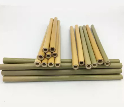 paglie di bambù eliminabili di 19cm naturali per la bevanda Drinkings freddo dei bambini