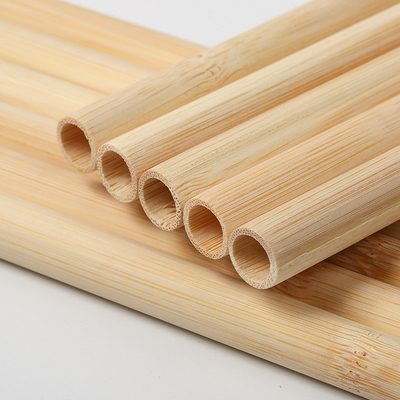 Fibra tessile naturale organica di bambù biodegradabile Straw Reusable Bamboo Drinking Straw della materia prima con il pulitore