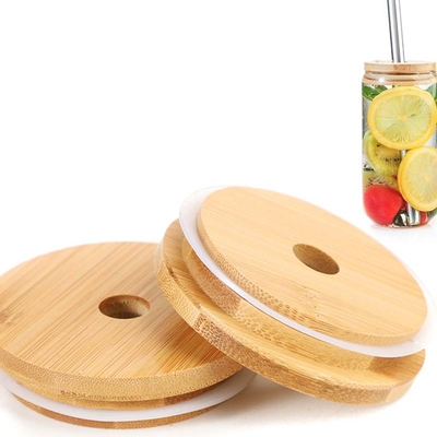 I coperchi di legno di bambù ventilano i coperchi stretti per la cucina domestica della bottiglia della candela del profumo del barattolo di stoccaggio