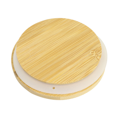 Coperchi di bambù regolari del barattolo di Mason Jar 70mm della bocca con Straw Hole Reusable Jar Lids