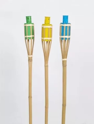 torce di bambù del partito di Tiki Torch Hand Woven Bamboo del giardino di 115cm