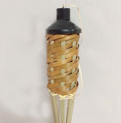 torce di bambù del partito di Tiki Torch Hand Woven Bamboo del giardino di 115cm