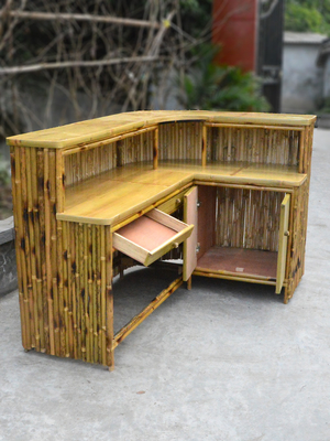 Panchetto di bambù 4 di bambù impermeabili di Tiki Bar 2 di spettacolo della spiaggia con supporto posteriore