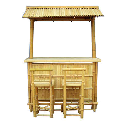 Bambù Tiki Bar With Roof di altezza di 220 cm gli sgabelli da bar di bambù di 4 pezzi