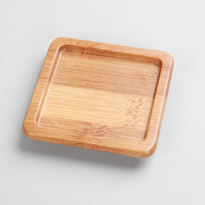 Sottobicchieri di legno di bambù carbonizzati impermeabili leggeri per articolo da cucina di vetro