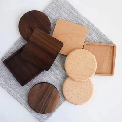 Sottobicchieri di bambù dello spazio in bianco di legno naturale per tovaglietta del graffio della tazza della tazza l'anti