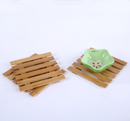 Piattino di legno di bambù naturale leggero Mat For Succulent Plant Pots comodo della pianta