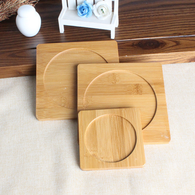Anti Tabella carbonizzata impermeabile Mat For Glass Cup del graffio dei sottobicchieri di bambù in bianco