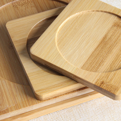 I sottobicchieri di bambù dello spazio in bianco rotondo impermeabilizzano la stuoia di Mat For Home Cafe Drinking del sottobicchiere