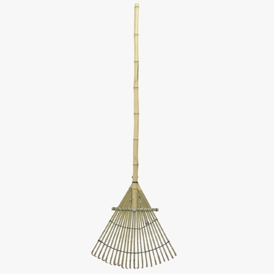 Rastrello di bambù fatto a mano 1.40m 12 denti per spazzare asciutto delle foglie e giardino che pulisce i rastrelli di giardino naturali