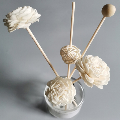 Reed Diffuse Dried Sola Flower conservato fragranza domestica Reed Diffuser con lo stoppino del cotone