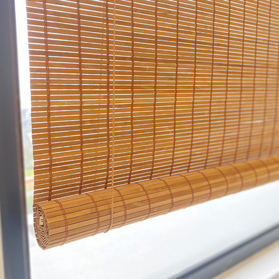 il rotolo di bambù impermeabile 2m della stecca di 1.5m sui ciechi espone al sole Roman Bamboo Blinds tessuto prova