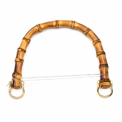 Maniglia di bambù naturale della borsa degli accessori dei bagagli per il semicerchio delle donne