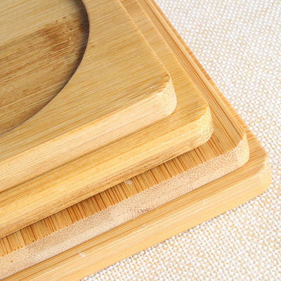 Sottobicchieri di bambù in bianco su ordinazione per la stuoia di legno di bambù del piattino del quadrato della bevanda