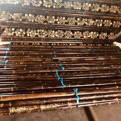 4cm a 20cm Tonkin Pali di bambù crudi hanno carbonizzato rosso verde nero su misura