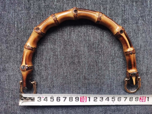 Maniglia di bambù naturale della borsa degli accessori dei bagagli per il semicerchio delle donne