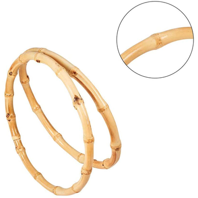 Maniglia di bambù naturale della borsa degli accessori dei bagagli per il semicerchio delle donne