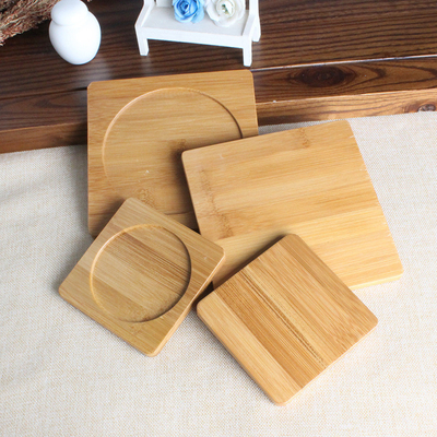 Sottobicchiere naturale del whiskey di Tray Bamboo Wood Mat Dressed del caffè per la bevanda