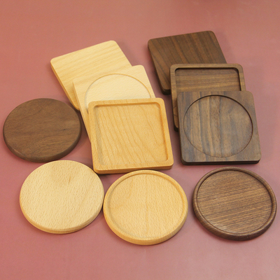 Sottobicchiere naturale del whiskey di Tray Bamboo Wood Mat Dressed del caffè per la bevanda
