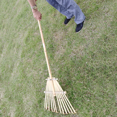Il prato inglese di bambù leggero del giardino del rastrello di Gress rapidamente monta il rastrello 32cm della foglia