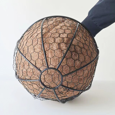 Canestro d'attaccatura della piantatrice del metallo della decorazione del giardino con la fodera dei Cochi della fibra di cocco dei Cochi