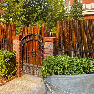 150cm Pali di bambù crudi che dipingono i pali di bambù decorativi neri rossi verdi del giardino