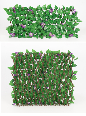 Pianta verde di plastica decorativa Mat Panel Artificial Leaves Fence per all'aperto