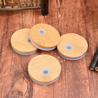 Coperchi d'inscatolamento riutilizzabili di bambù di legno per il caffè delle erbe del tè di stoccaggio del cereale dell'alimento