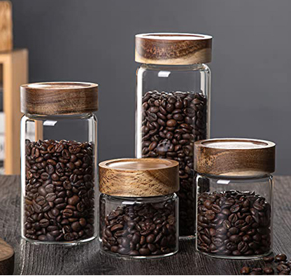 Coperchi d'inscatolamento riutilizzabili di bambù di legno per il caffè delle erbe del tè di stoccaggio del cereale dell'alimento