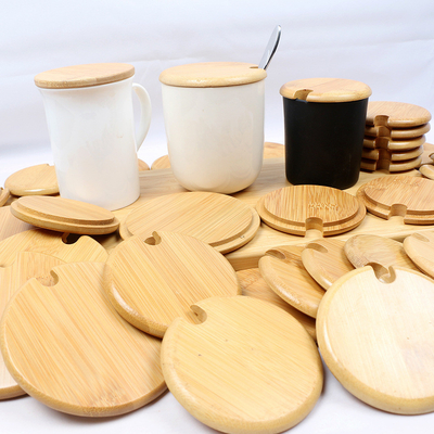 Coperchi ermetici di bambù del porta-candela del barattolo di Ring Bamboo Jar Lid Storage del silicio