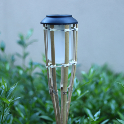 Scatola metallica di bambù all'aperto dell'olio di Tiki Torch With Refillable Replacement del giardino dell'iarda