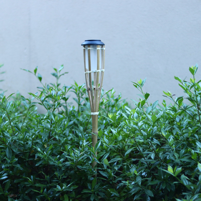 Scatola metallica di bambù all'aperto dell'olio di Tiki Torch With Refillable Replacement del giardino dell'iarda