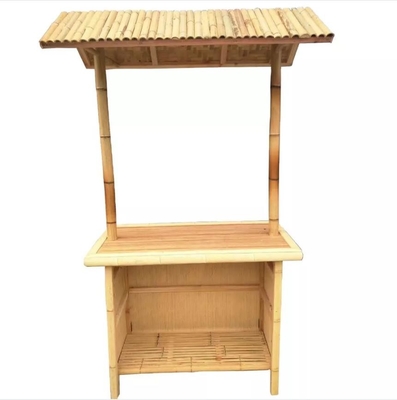 Sedie di bambù beventi di Tiki Bar With Bottle Rack della spiaggia di bambù con supporto posteriore