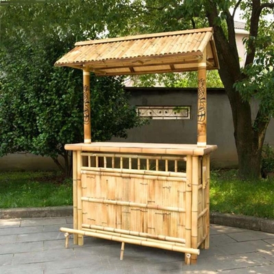 Sedia di bambù di Tiki Bars With Counter Bamboo del partito tropicale all'aperto dell'interno della cabina