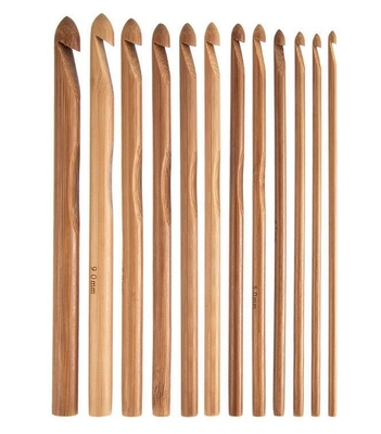 8 pezzi uncinetti di bambù di legno di 2.75mm - di 1mm hanno messo i ferri da maglia Handcrafted
