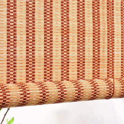 il rotolo di bambù impermeabile 2m della stecca di 1.5m sui ciechi espone al sole Roman Bamboo Blinds tessuto prova