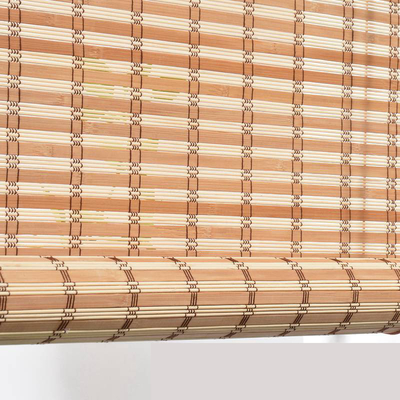 il rotolo di bambù impermeabile 2m della stecca di 1.5m sui ciechi espone al sole Roman Bamboo Blinds tessuto prova
