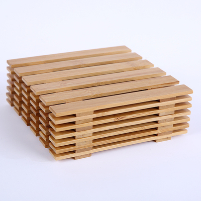 Piattino di legno di bambù naturale leggero Mat For Succulent Plant Pots comodo della pianta